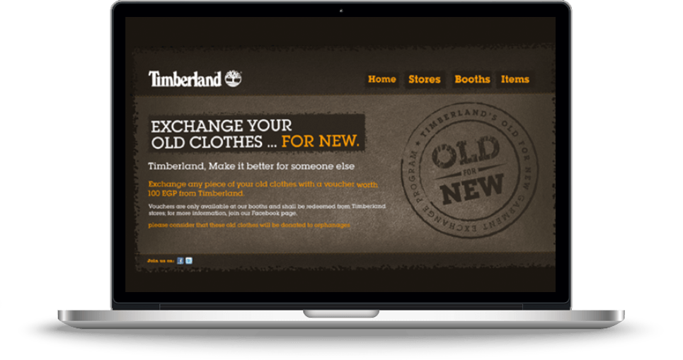 Timberland Web App Development Screenshot 03